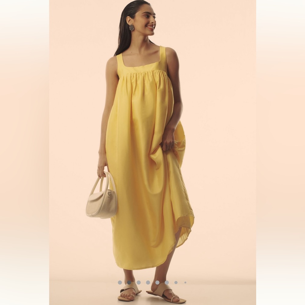 NWT Anthropologie Pinnacle by Shruti Sancheti Square-Neck Babydoll Maxi Sz XS